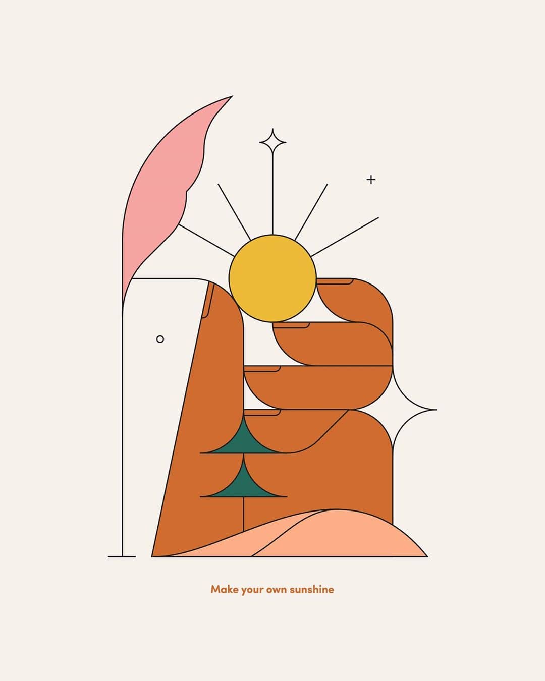 ilustración del sol por Calvin sprague
