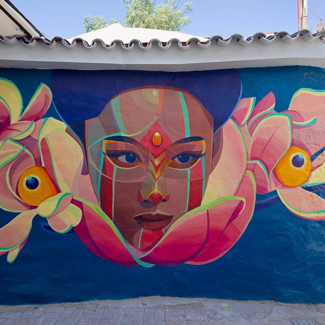 street art de una mujer colombiana de gleo