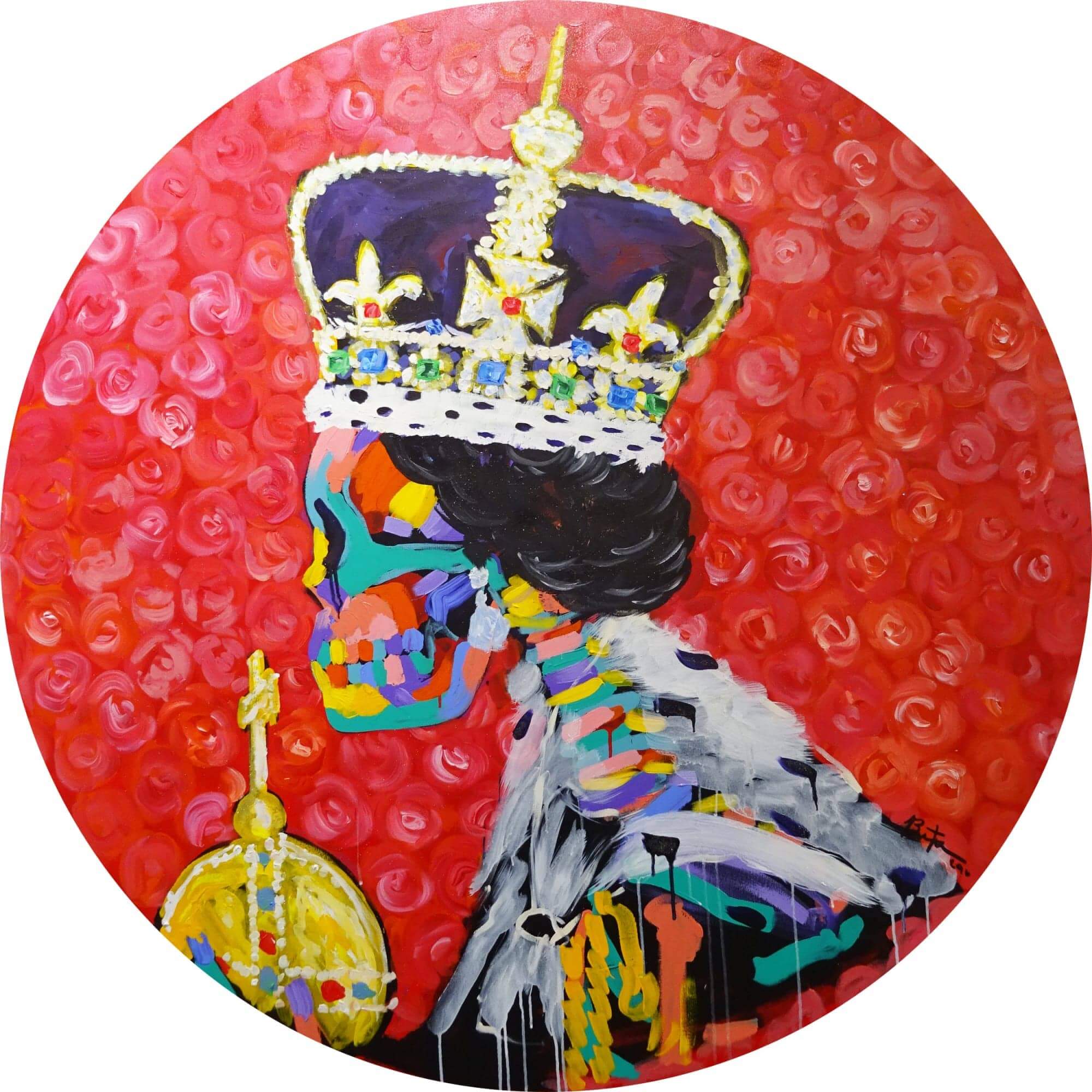 Reina isabel II en pintura por Bradley theodore