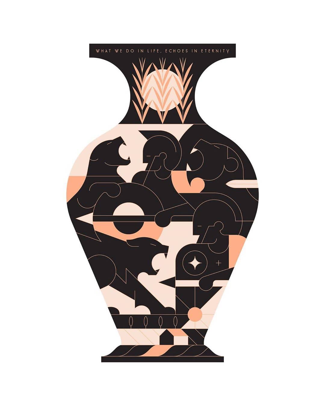 jarron griego en ilustracion de Calvin sprague