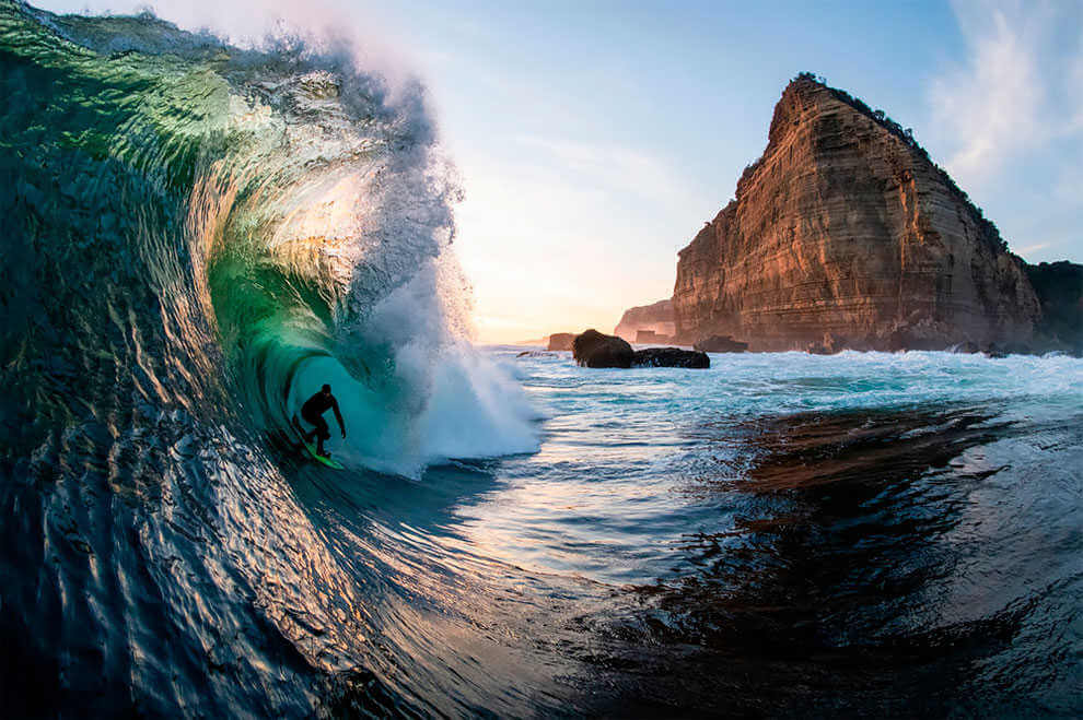 Danny Sunset Stern”. (Fotografía de surf de Stu Gibson/Ren Mcgann) Ganadora del concurso Nikon de surf