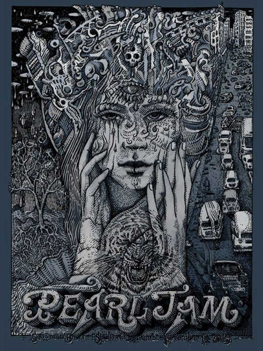 cartel para concierto de pearl jam en argentina