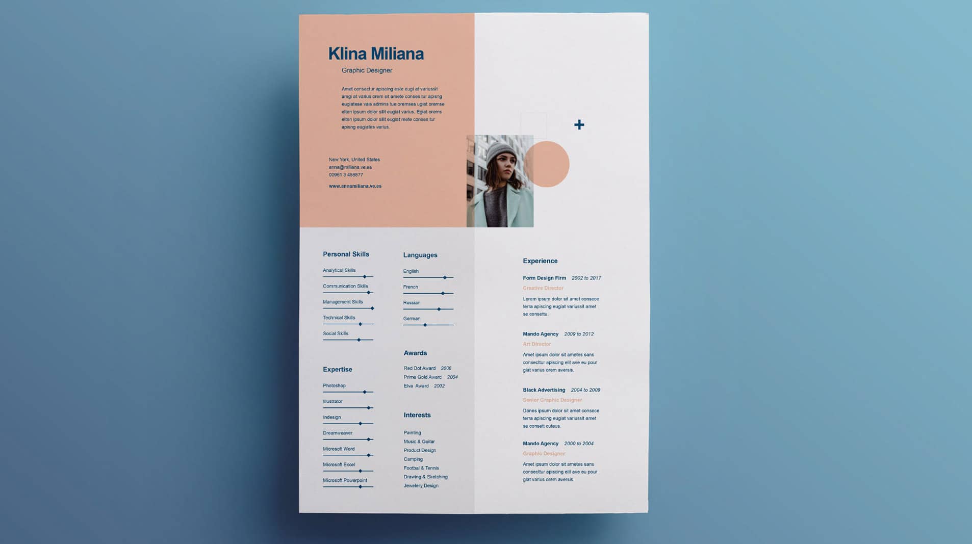Plantilla gratuita para curriculum vitae split