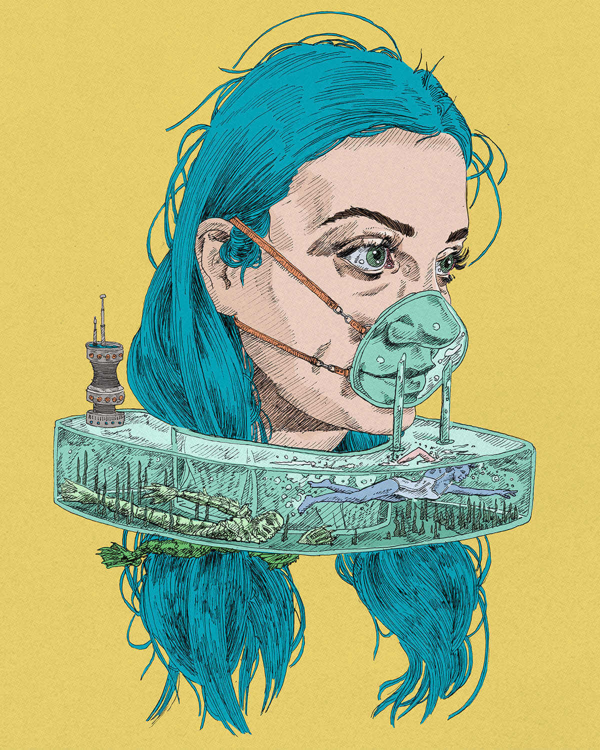 ilustracion de mascarilla quirurjica version 4