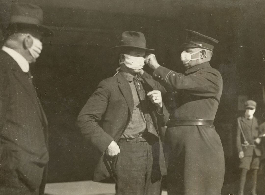 mascaras pandemia gripe 1918