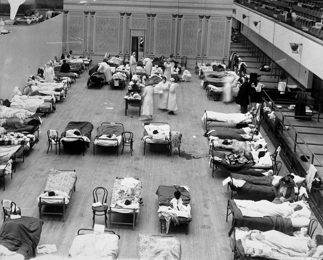 pandemia 1918 hospitales improvisados