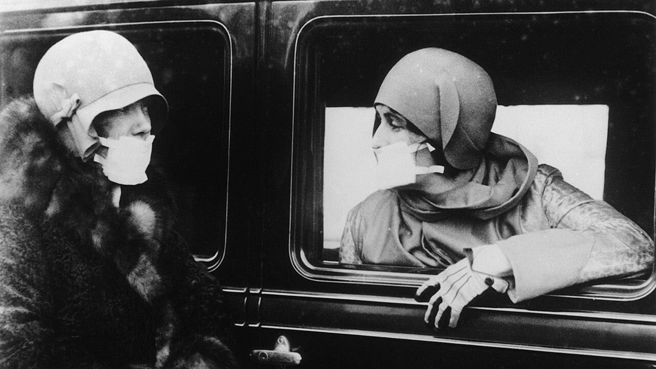 uso de mascaras pandemia 1918