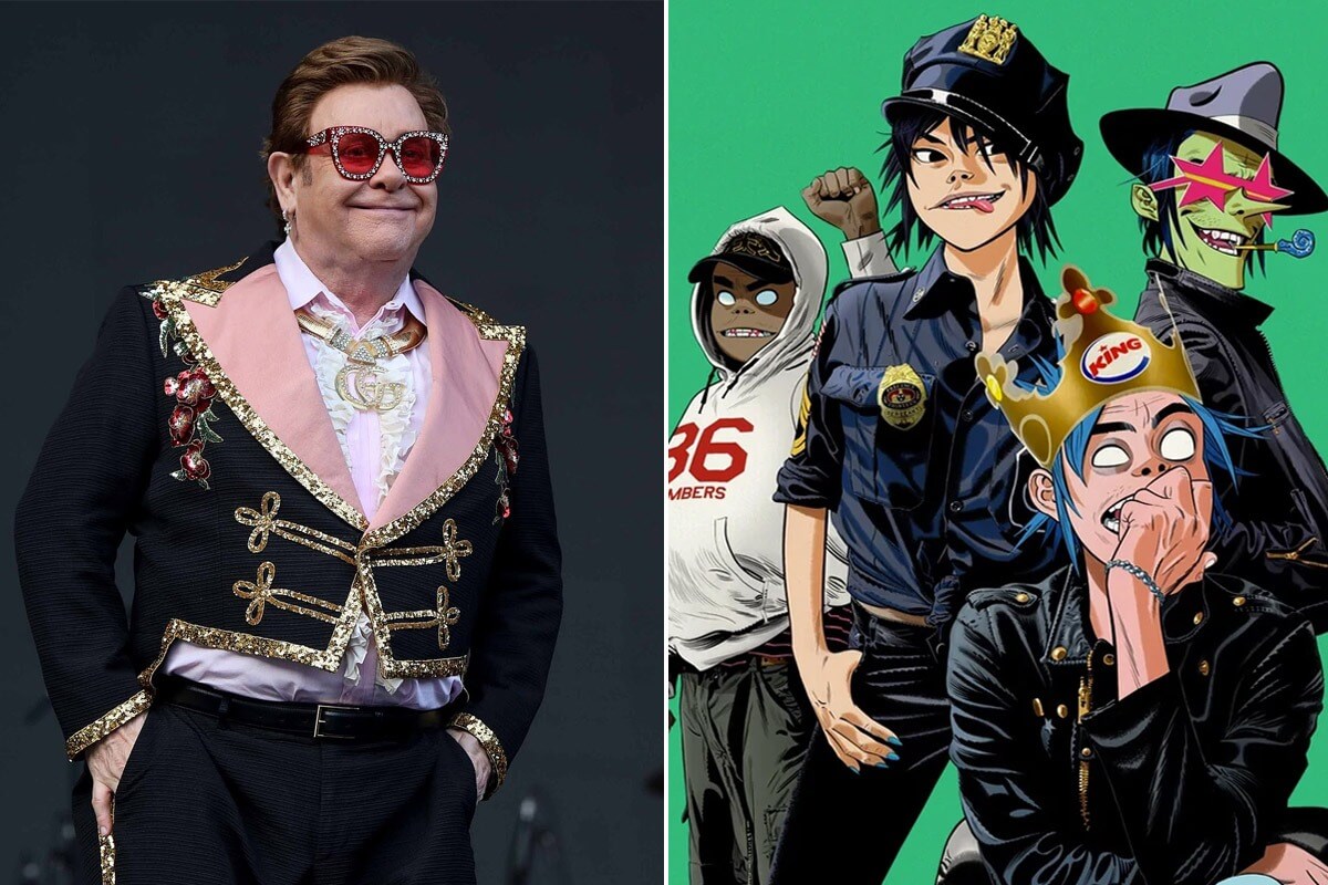 elton y gorillaz