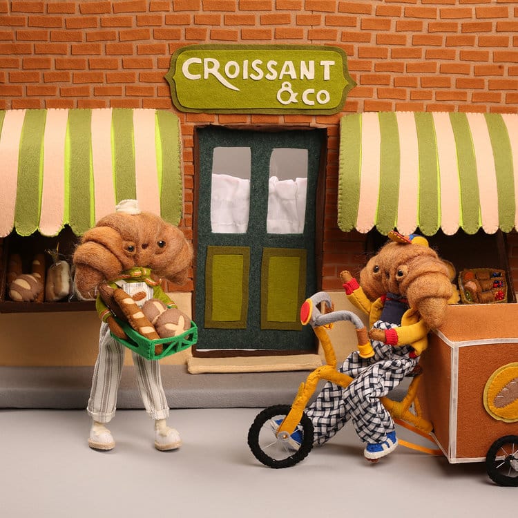 panaderia de croissant cat rabbit