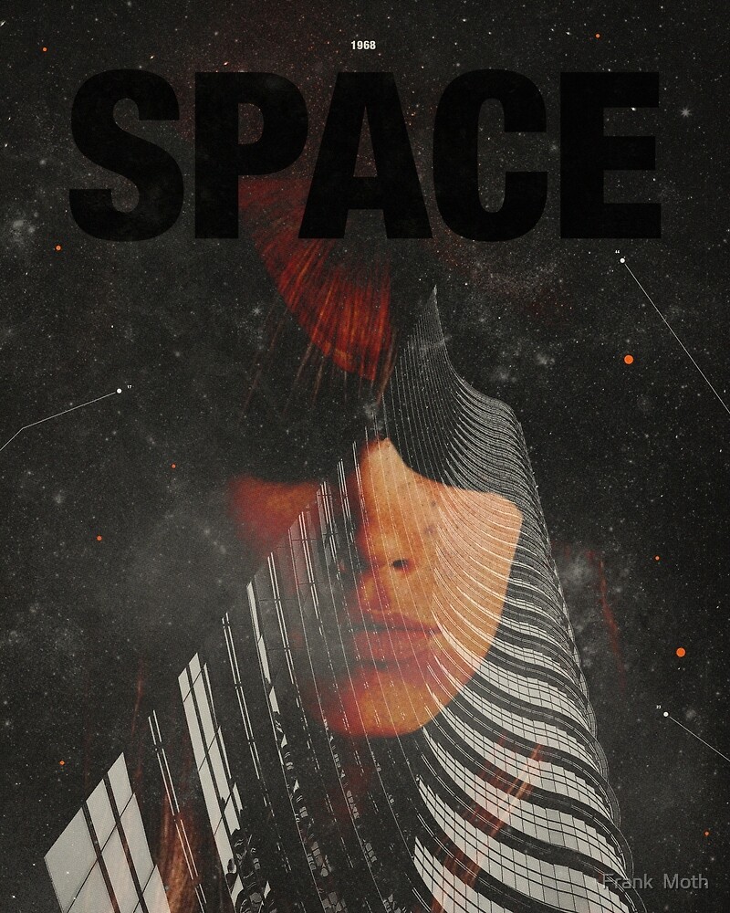 space frank moth collage