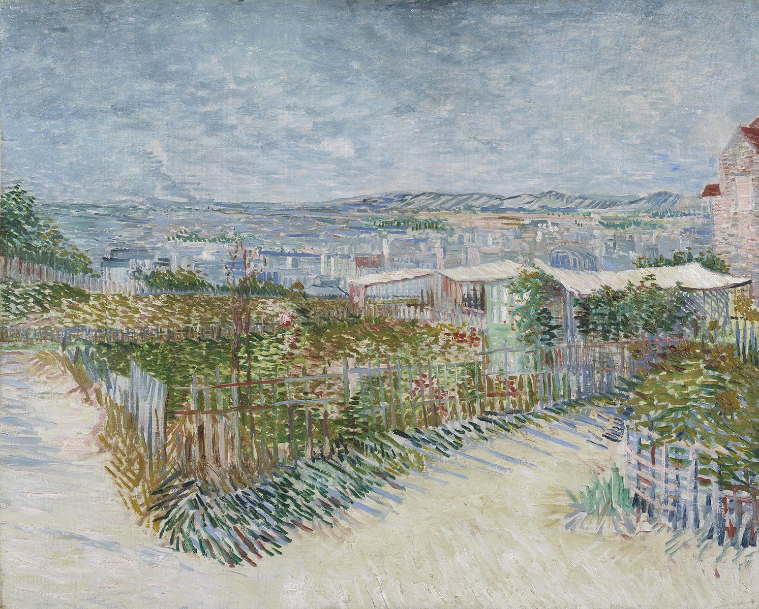 Montmartre Behind the Moulin de la Galette van gogh