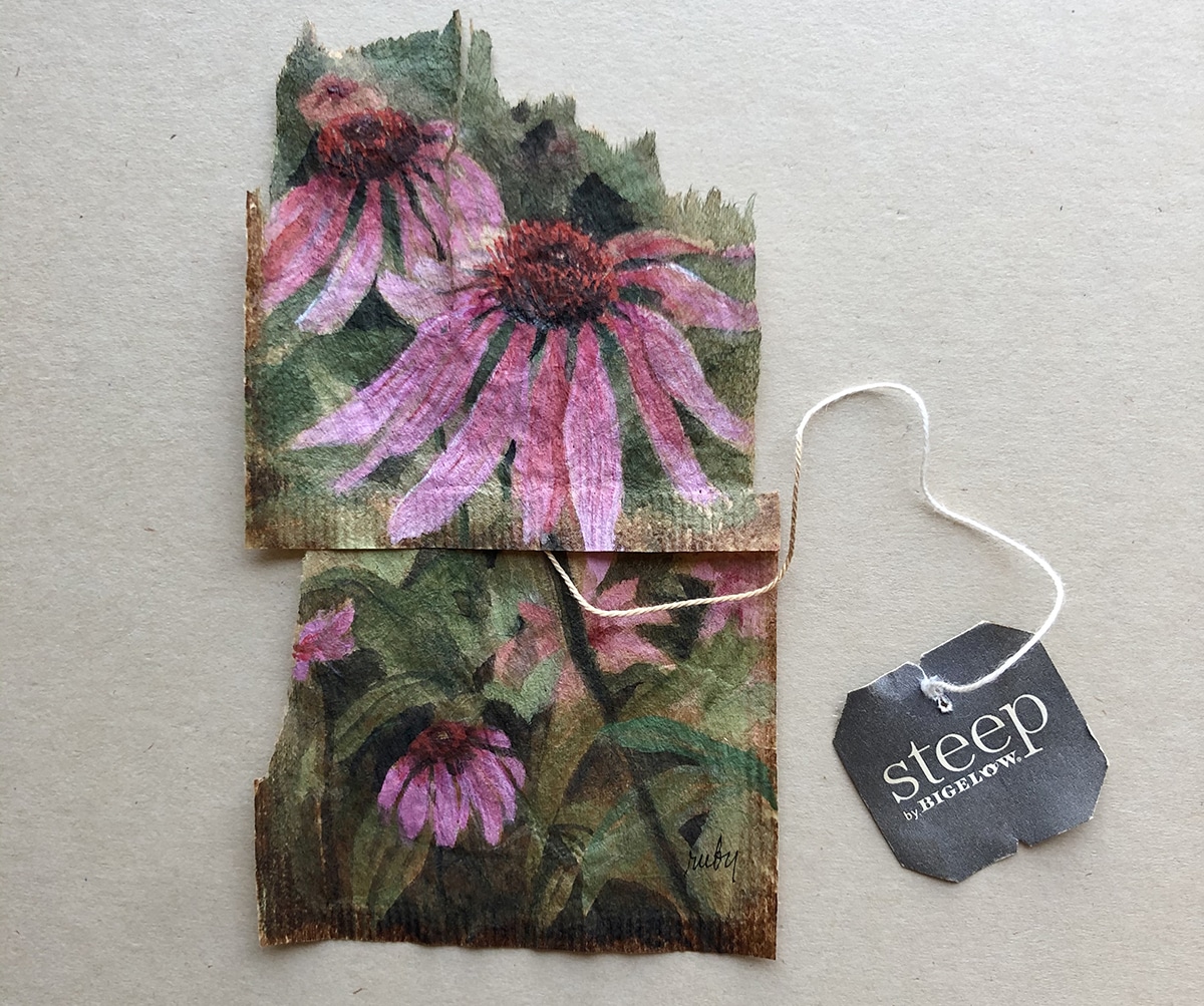 ruby silvius miniaturas en bolsas de te flores
