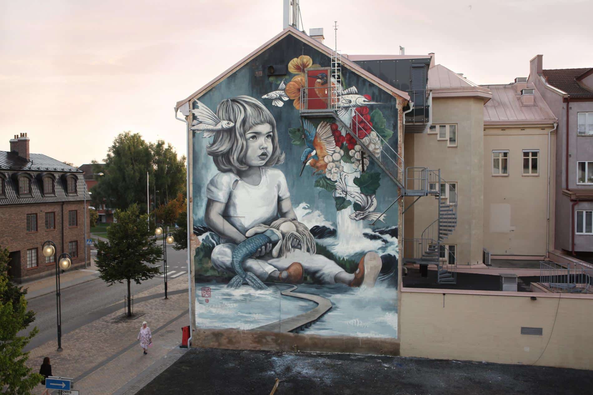 Kristianstad Sweden lula goce street art