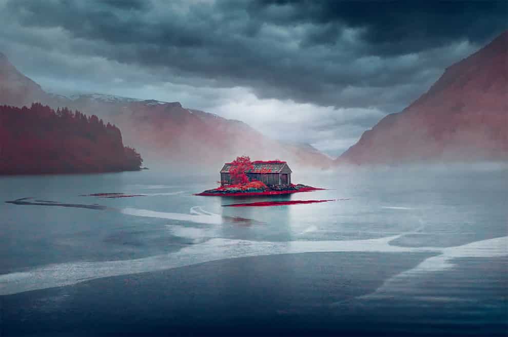 Norway’s Dream House, in the infrared chrome category Photo by Yann Philippe