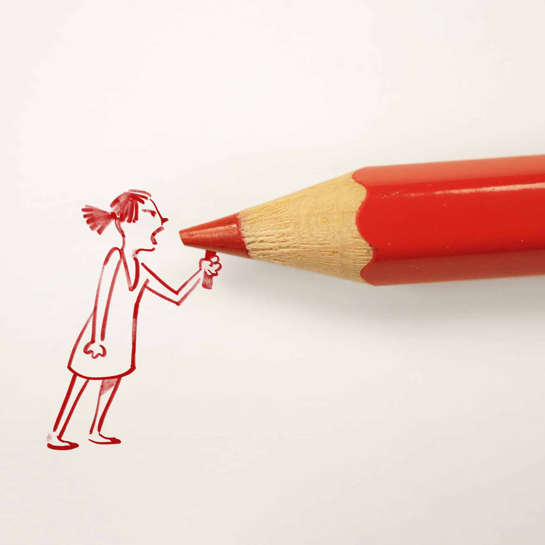 color rojo megafono gato sunday sketches chritop nieman