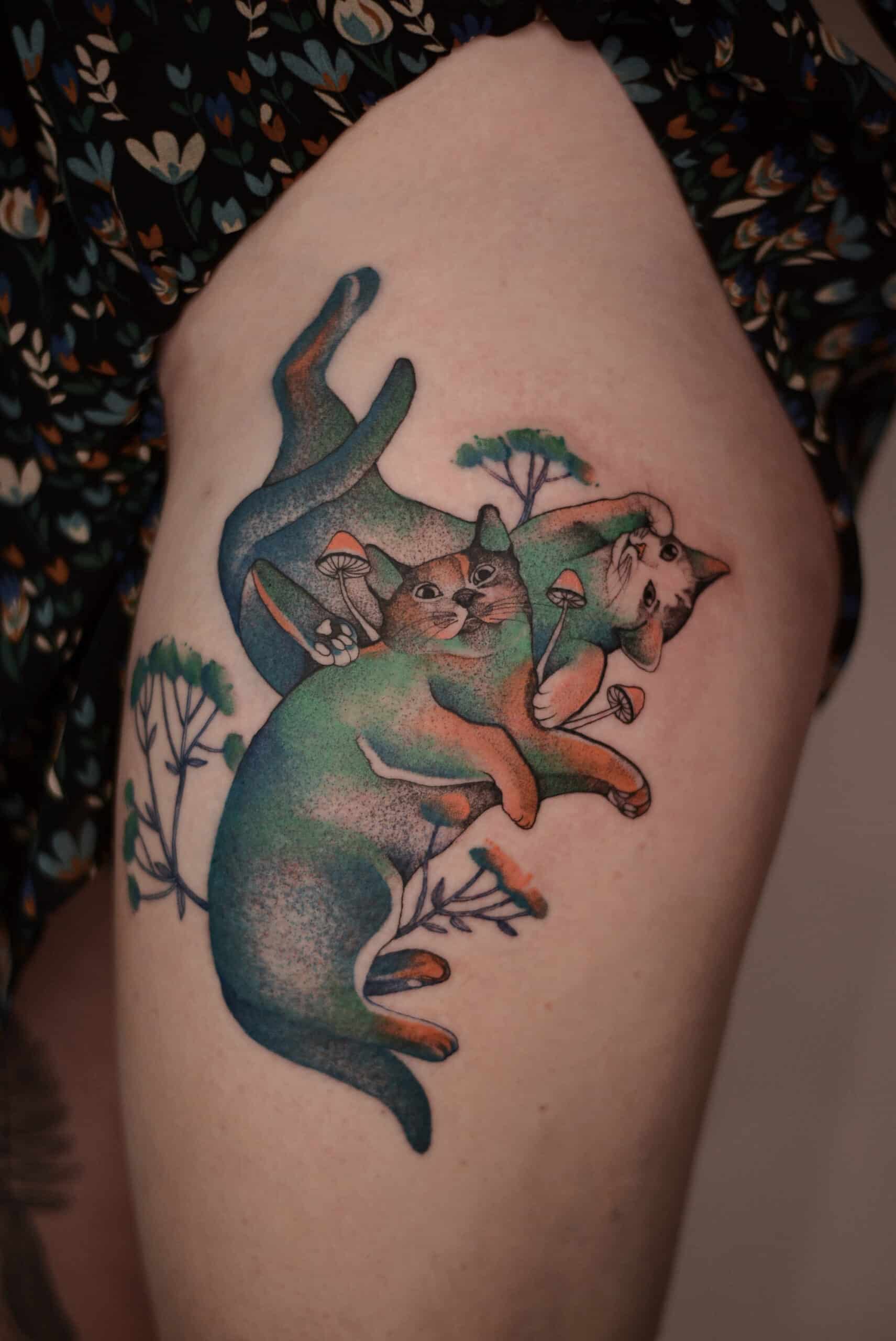 DZO LAMA TATAUAJE GATOS