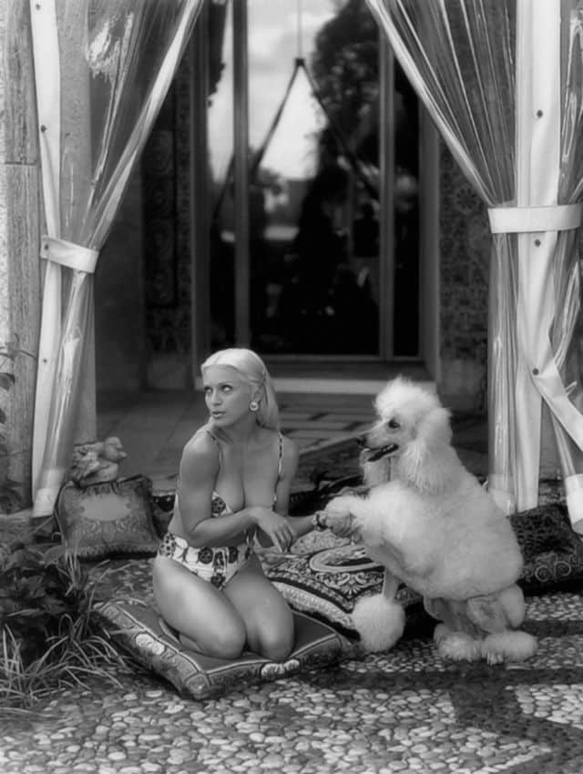madonna steven meisel versace 1995 dog bikini
