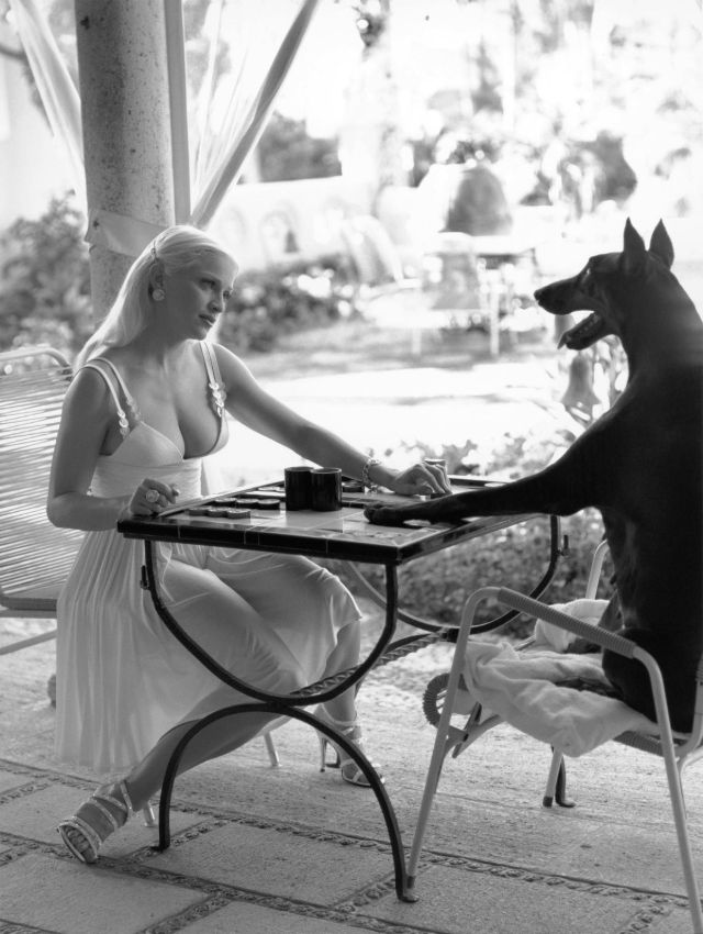 madonna steven meisel versace 1995 dog