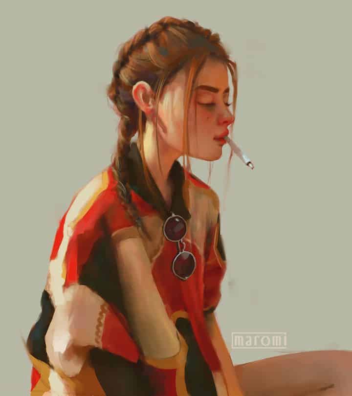 maromi saga ilustracion digital smoke