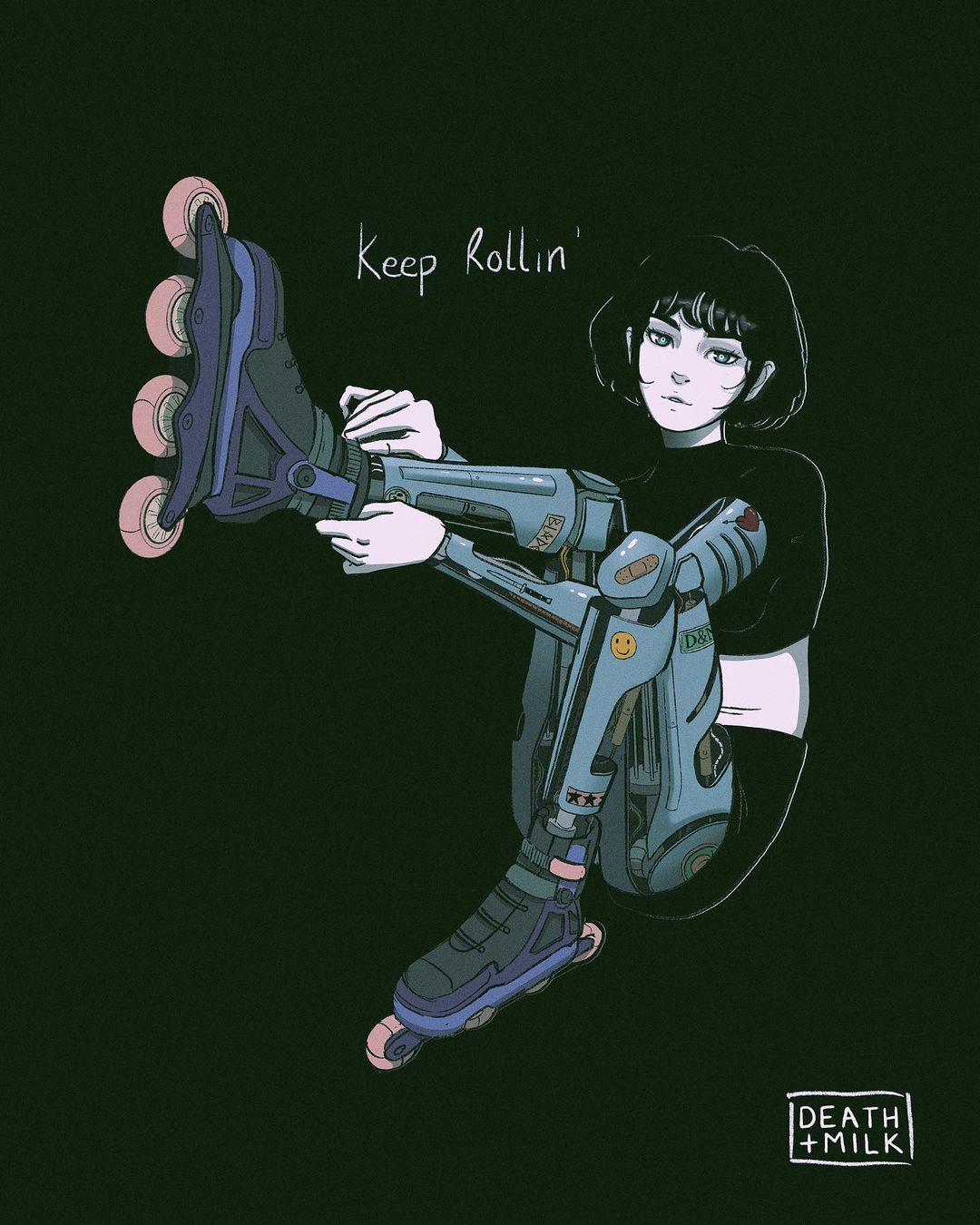 DEATH N MILK CHICA CYBER PUNK KEEP ROLLING