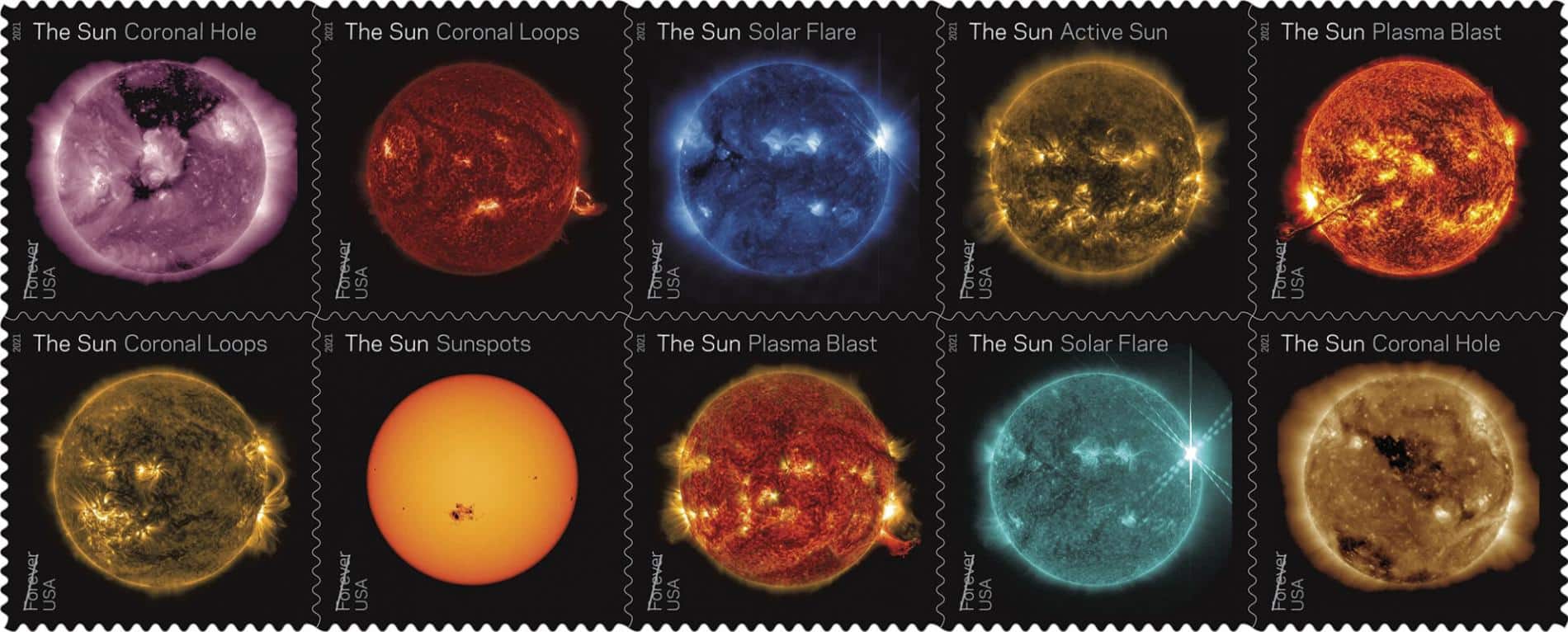 ESTAMPILLA SOLAR NASA UPSP 10