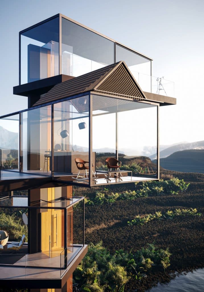 adriano design casa de cristal arrozal cama spacios