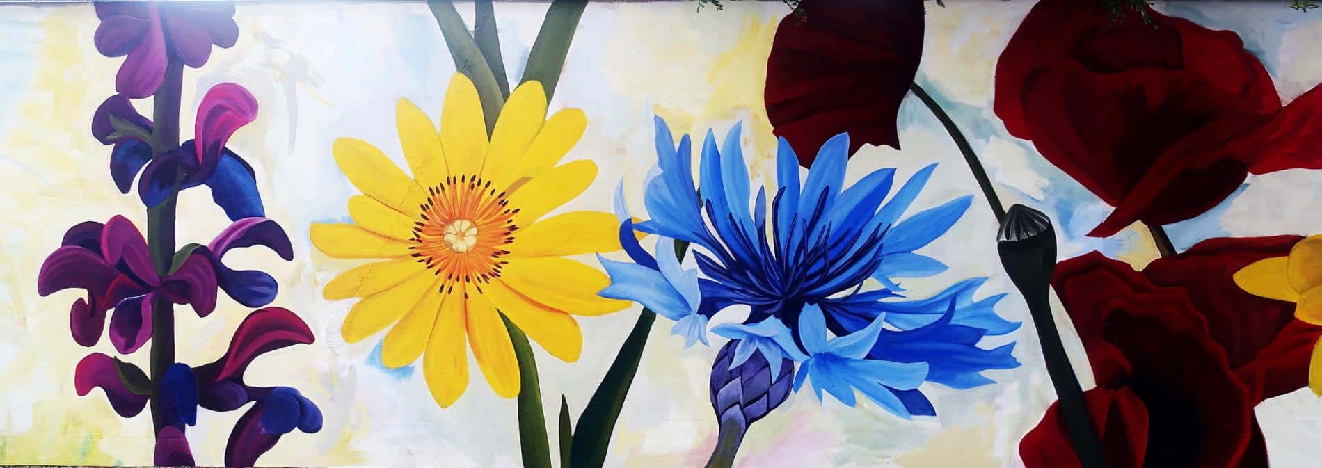 thiago mazza miural flores colores