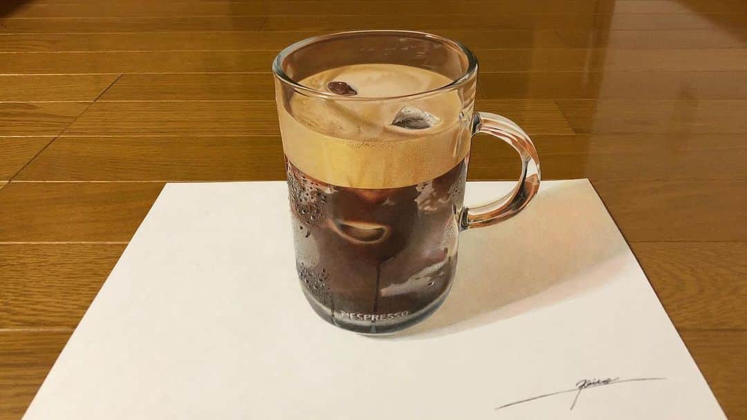 keito dibujo hiperrealista 3d cafe