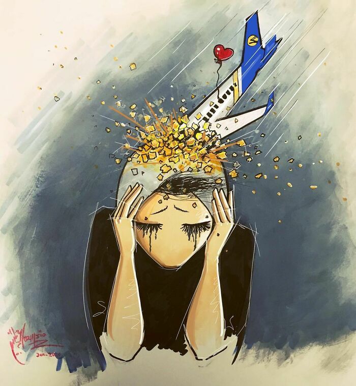 shamsia hassani avion street art