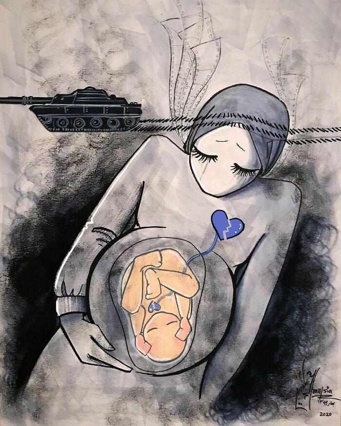 shamsia hassani street art bebe