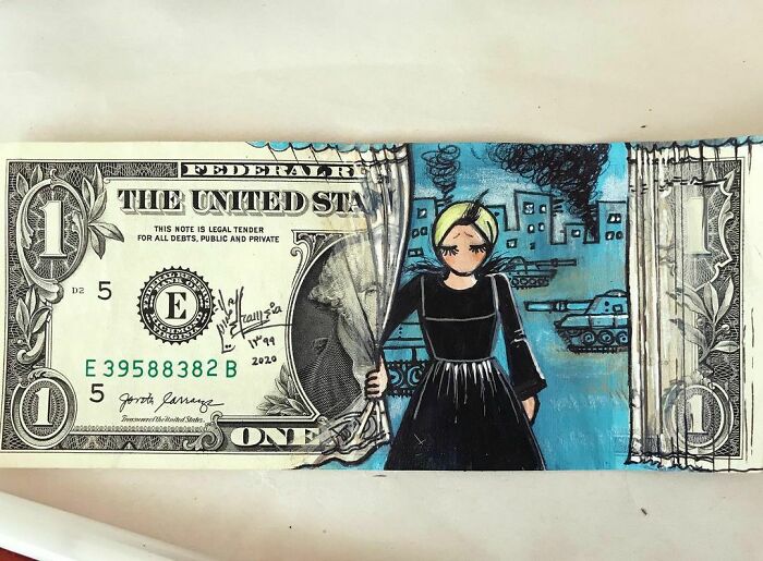 shamsia hassani street art dolar