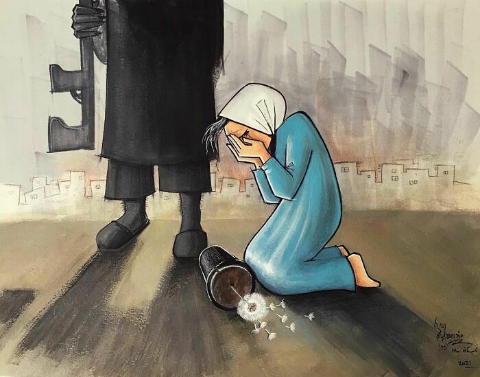 shamsia hassani street art guerra