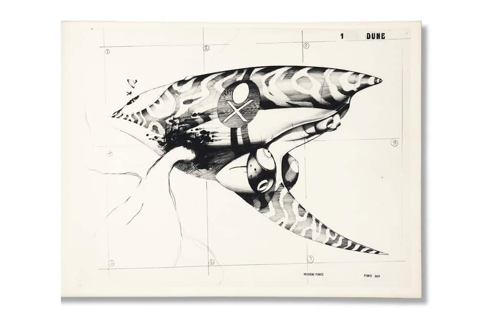 alejandro jodorowsky dune storyboard ilustraciones de naves bocetos