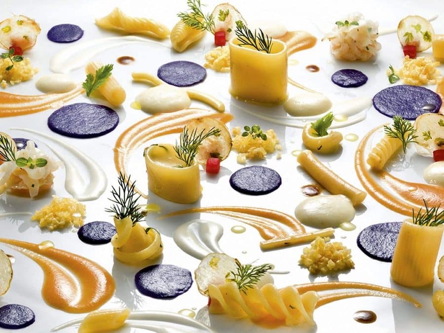danì maison restaurante, plato que parece una obra de arte