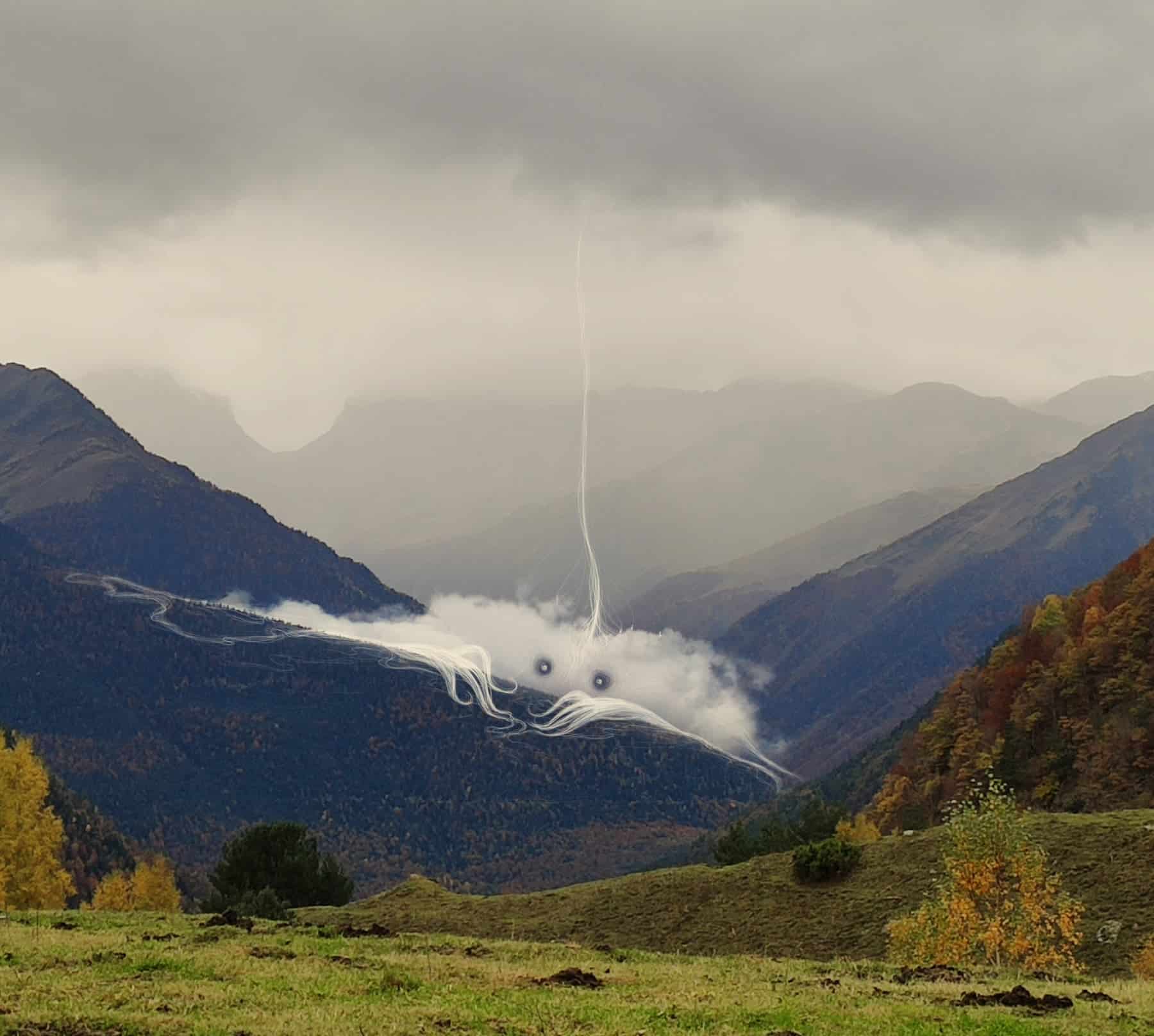 foto con ilustracion de un fantasma
