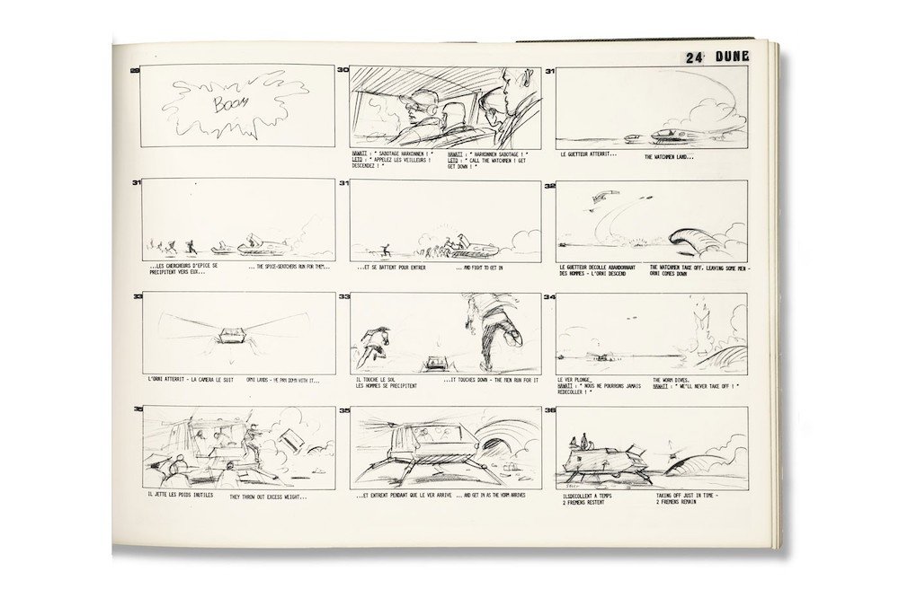 storyboard de dune por jodorowsky que jamas vio la luz