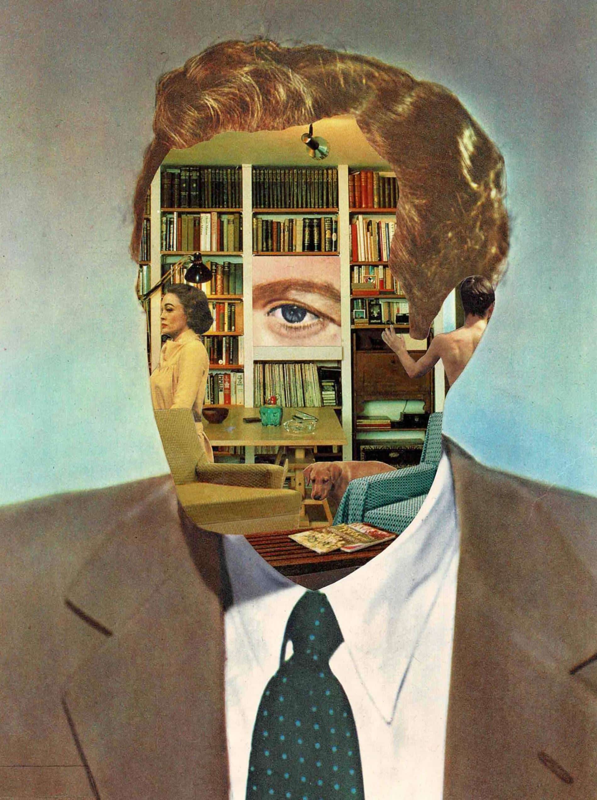 wheatcroft collage vintage rostro recortes retro