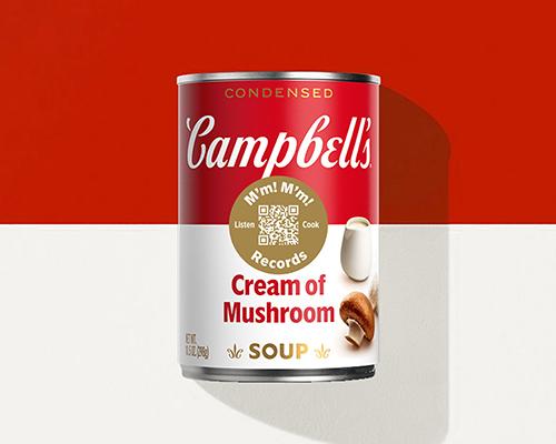 Sopa campbells con publicidad en código qr