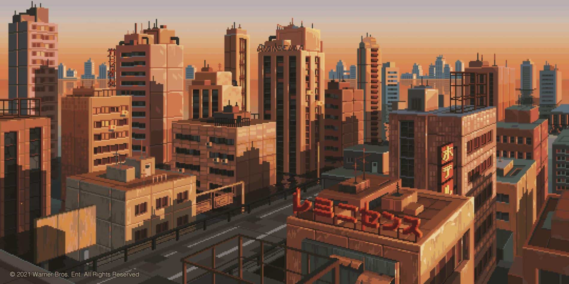 Waneella ciudad desertica luz pixel art
