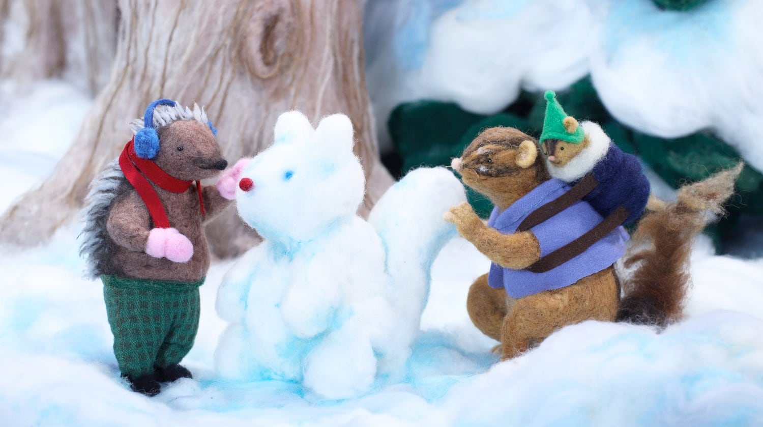amigos del bosque en fieltro cancion de navidad video stop motion