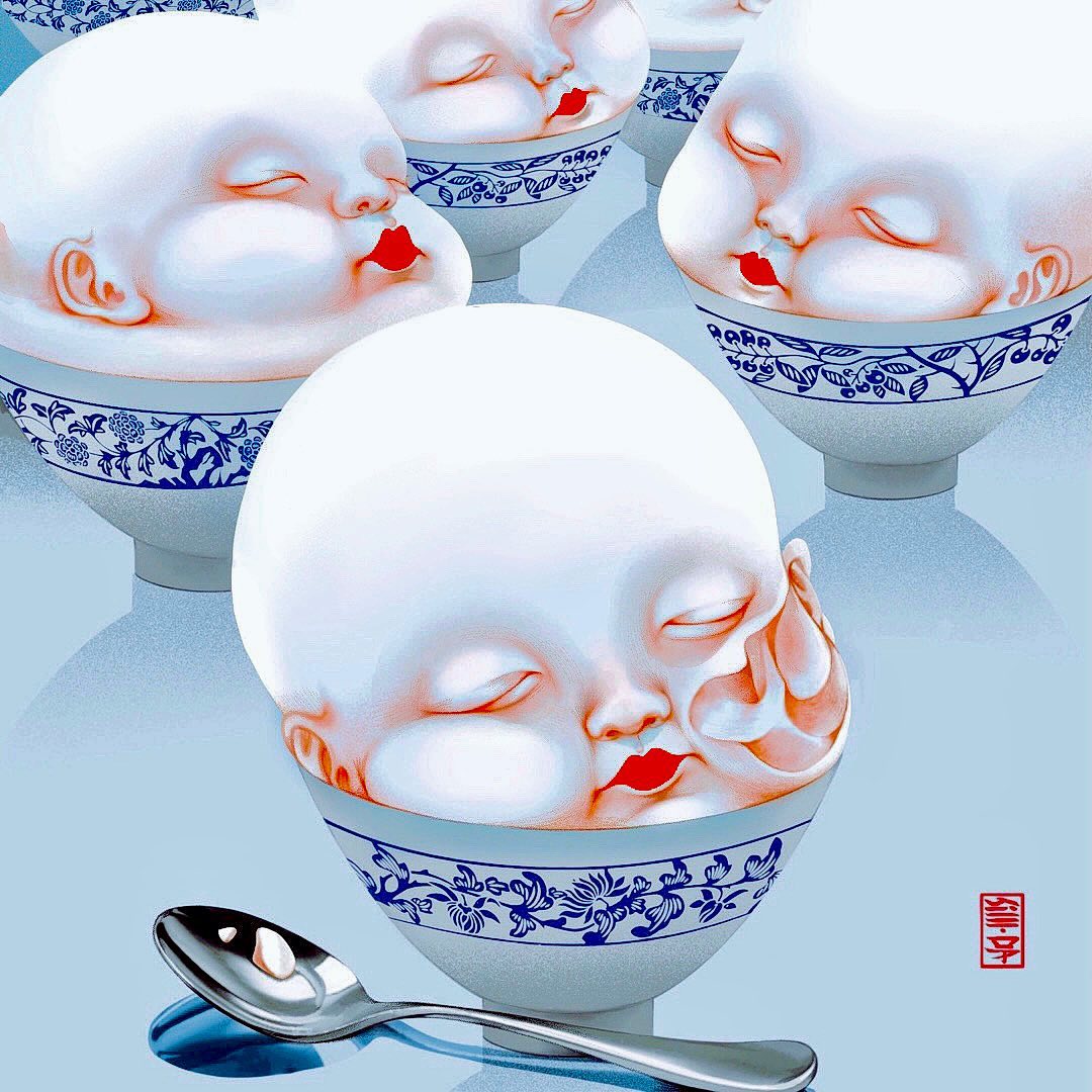 cabezas en platos japoneses sillda