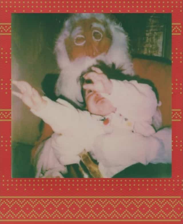 fotografia bizarra de papa noel vintage escalofriante