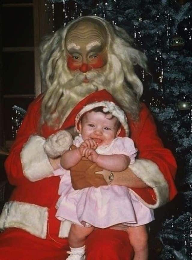 fotografia bizarra de papa noel vintage miedo p