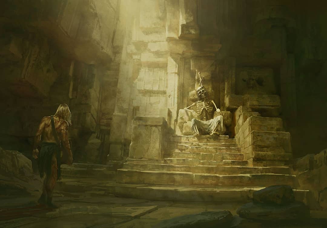 ilustracion fantastica de marc simonetti esqueleto