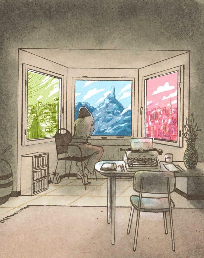 luis mendo ilustracion ipad ventana