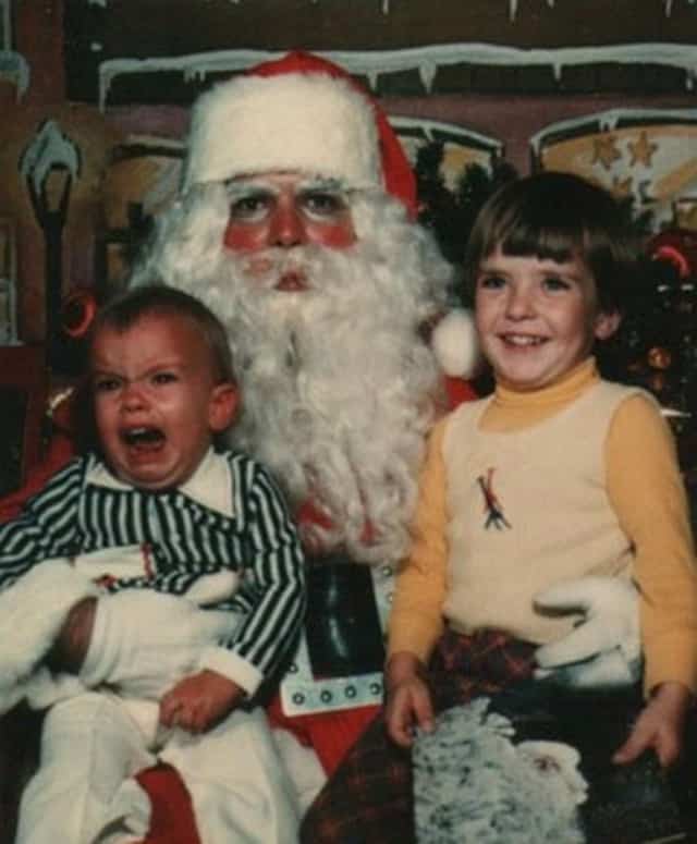 papa noel aterrador foto vontage