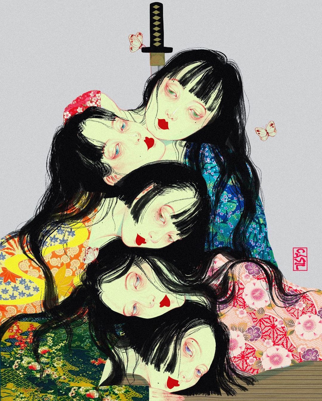 sillda ilustraciones mujeres con espada