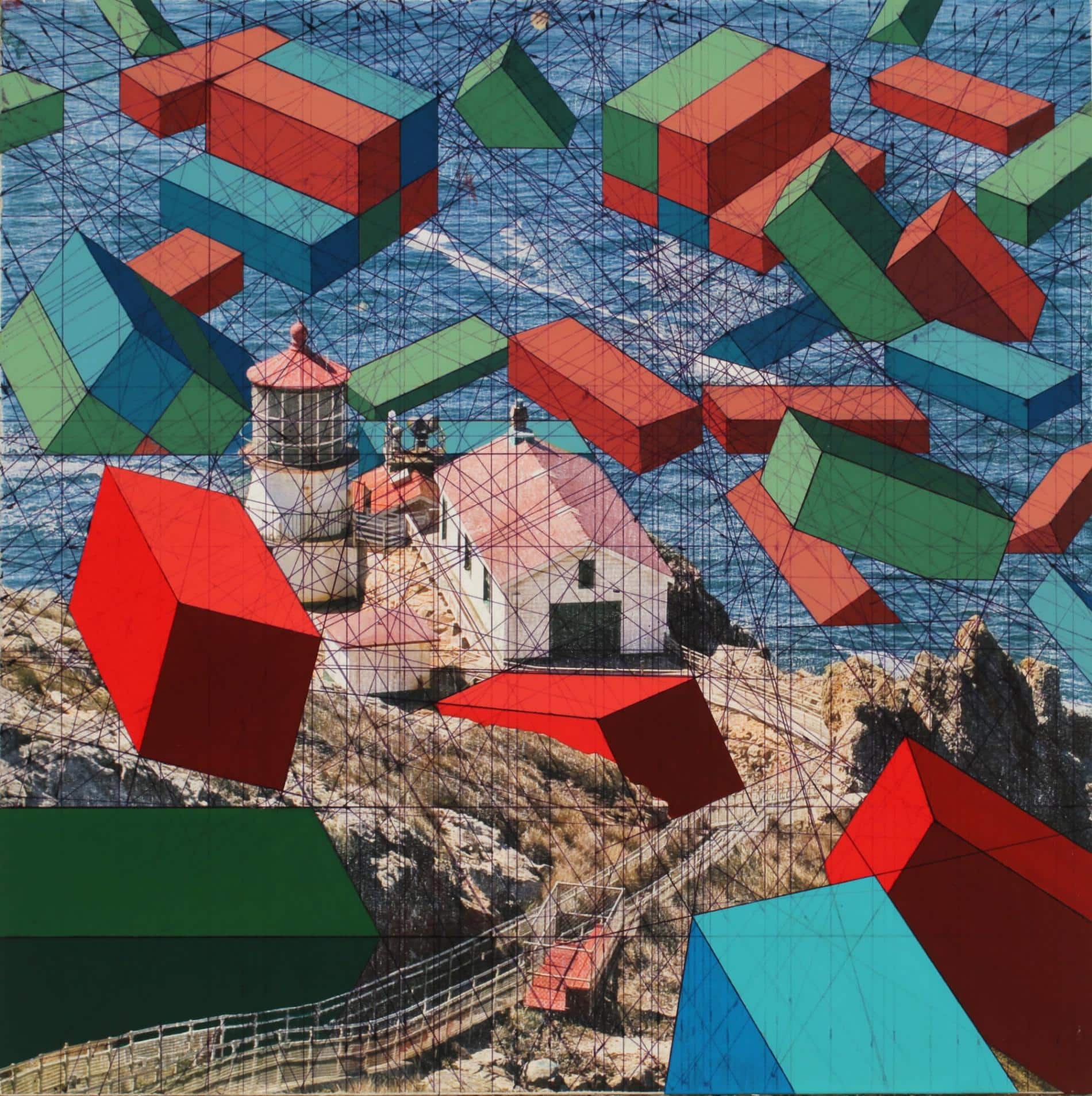 Mary Iverson paisajes caoticos y premonitorios calamity light house