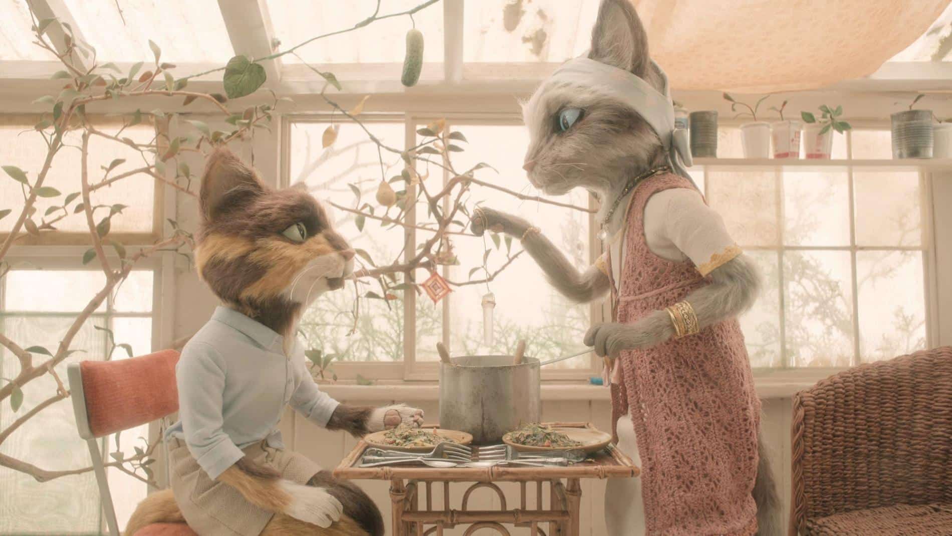 The house serie animada de nexus studios para netflix, escena gatos