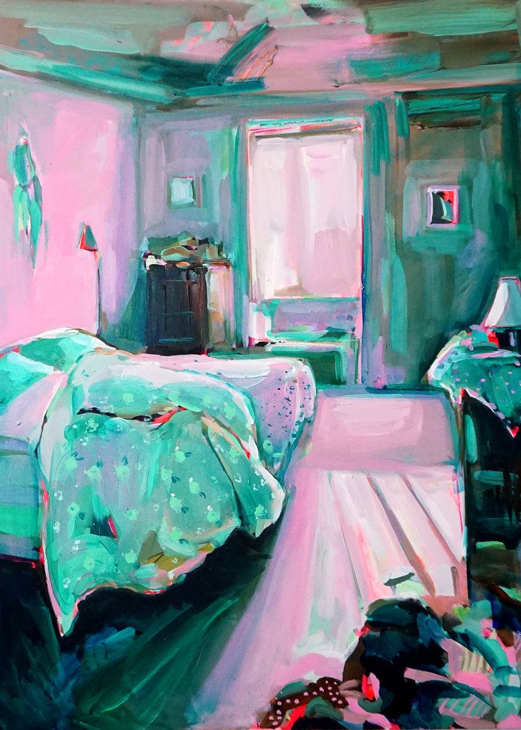 ekaterina popova espacios intimos habitacion desorden colores menta
